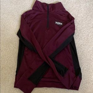 VS Pink maroon half zip